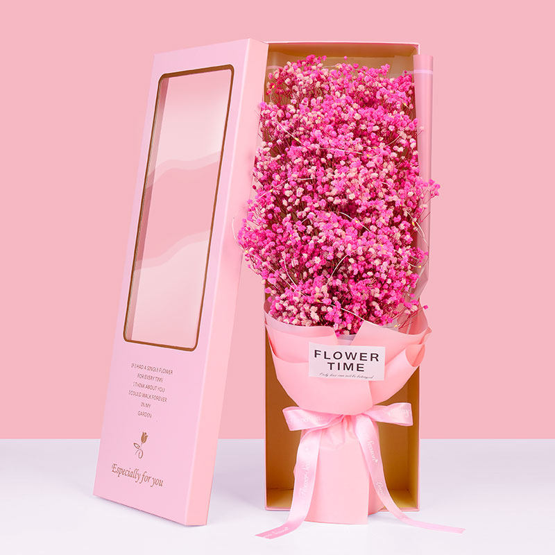 满天星干花花束礼盒摆件永生花创意女友情人节毕业干花