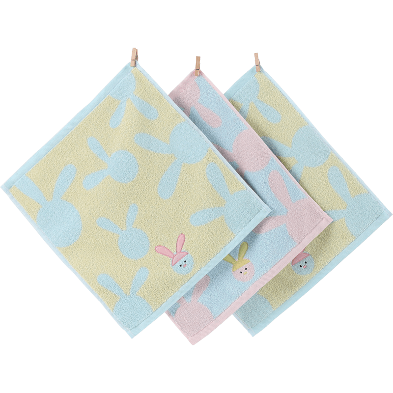 洗脸3条金号方巾毛巾纯棉面巾四方正方形成人毛巾