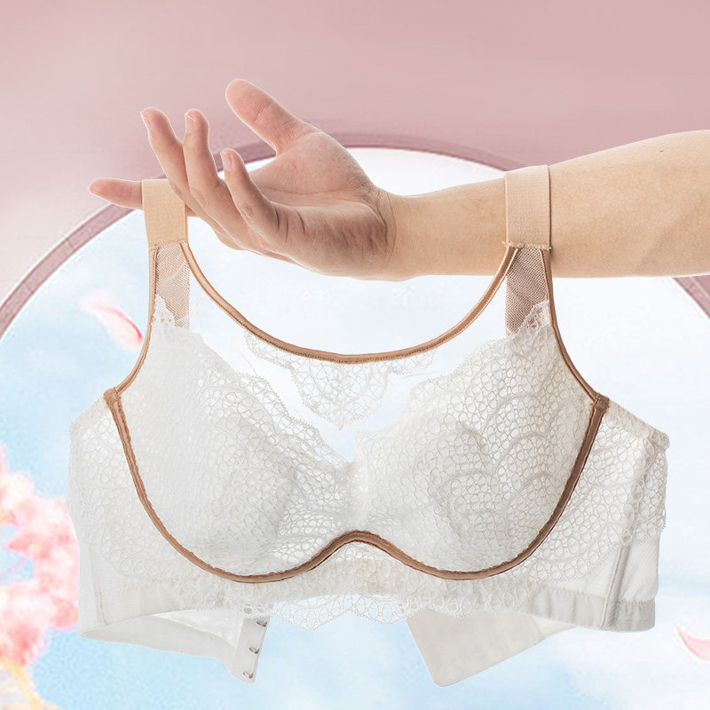 文胸糖粒罩杯收副聚拢钢圈内衣下垂粒大缩胸文胸