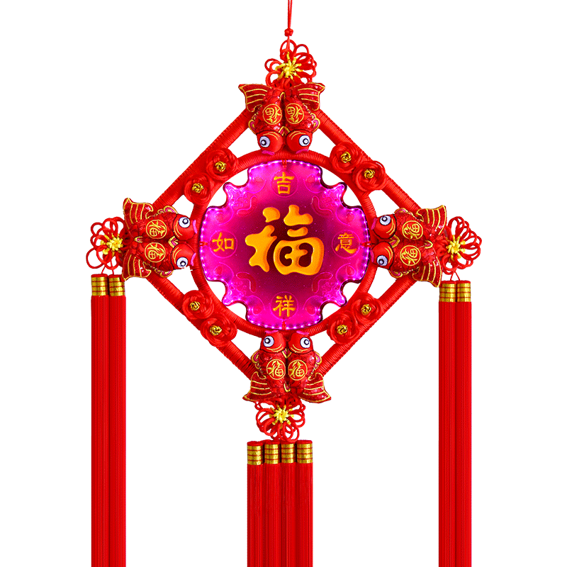 新款led中国结挂件发光客厅大号福字玄关乔迁中国结
