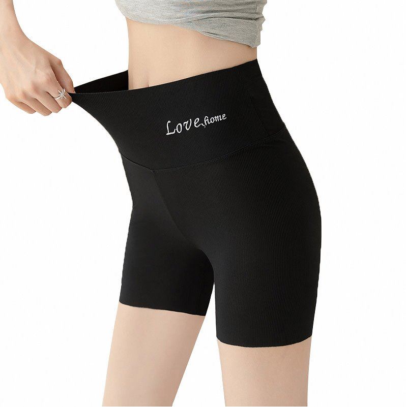 外穿高腰二合一打底裤女收腹冰丝防走光安全裤夏薄款三分无痕短裤