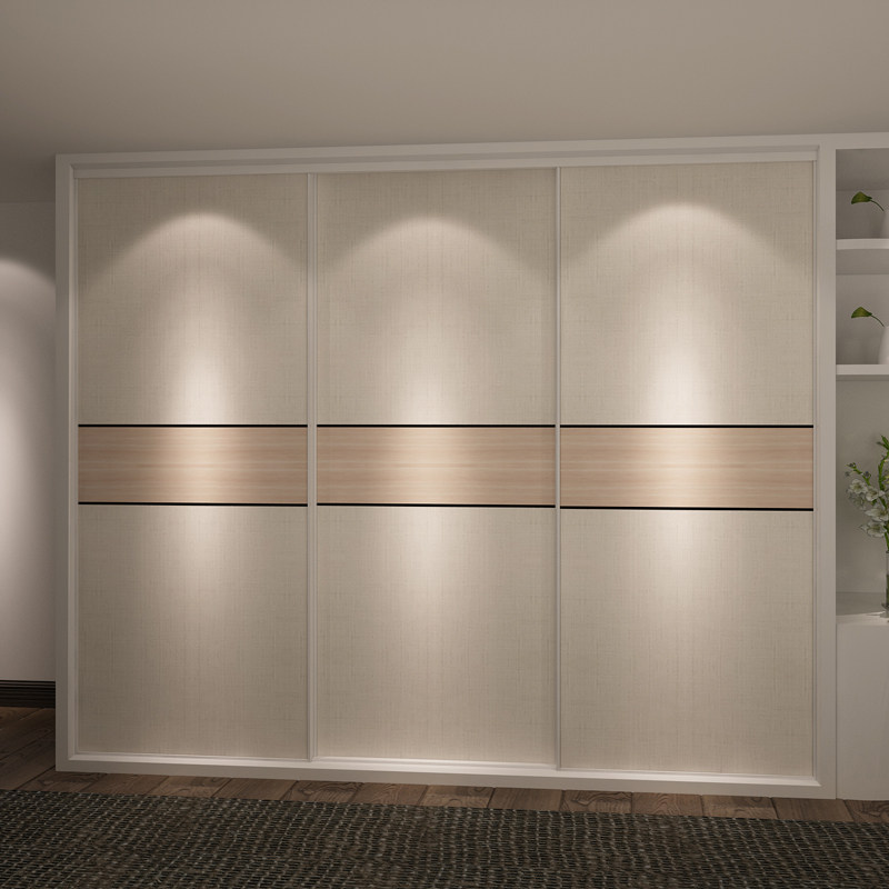 衣柜推拉门定做衣柜门移门定制实木滑移门现代简约欧式衣橱壁柜门