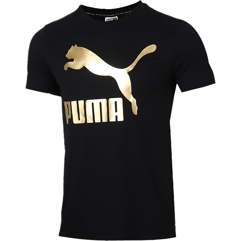 puma休闲logo金标短袖运动新款彪马夏季2022运动t恤