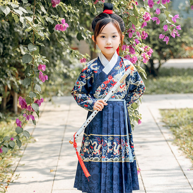 女童汉服原创飞鱼服春秋装小男孩锦衣卫中国风唐装儿童古装演出服