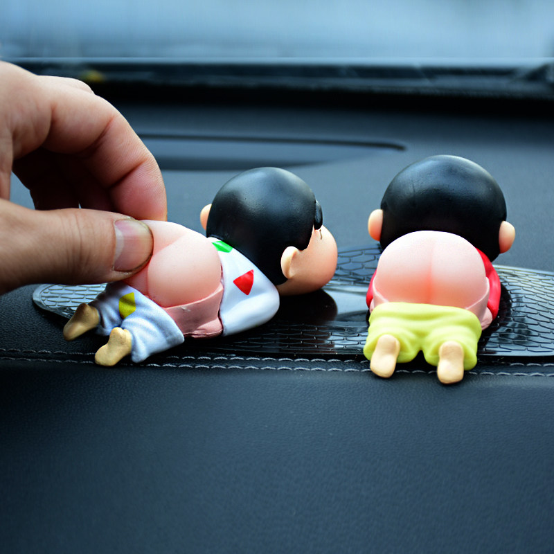 搞笑光屁蜡笔小新gk硅胶屁股手办创意车载摆件摆件