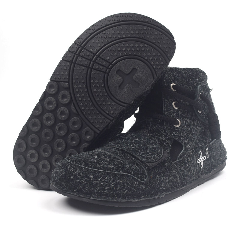 毛皮加绒大头男士丑萌百搭otzwas憨憨厚底高帮鞋