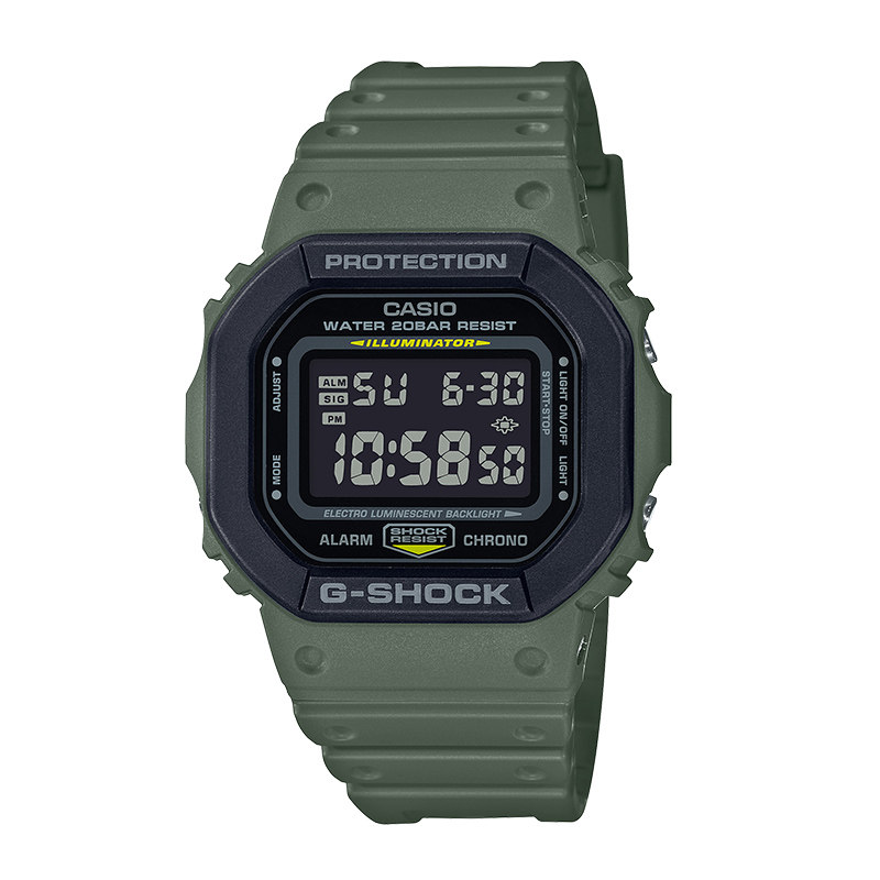 casio卡西欧日本直供多功能小方块街头军工运动男表dw-5610su系列