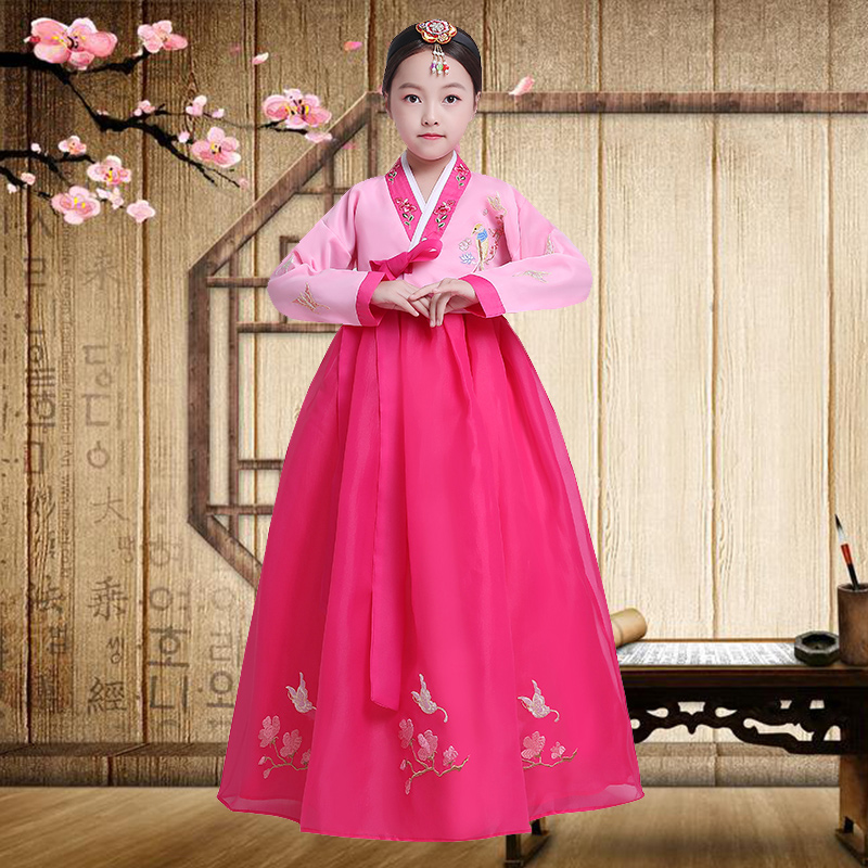 女童朝鲜服装儿童韩服鲜族服饰改良韩国古装民族服装