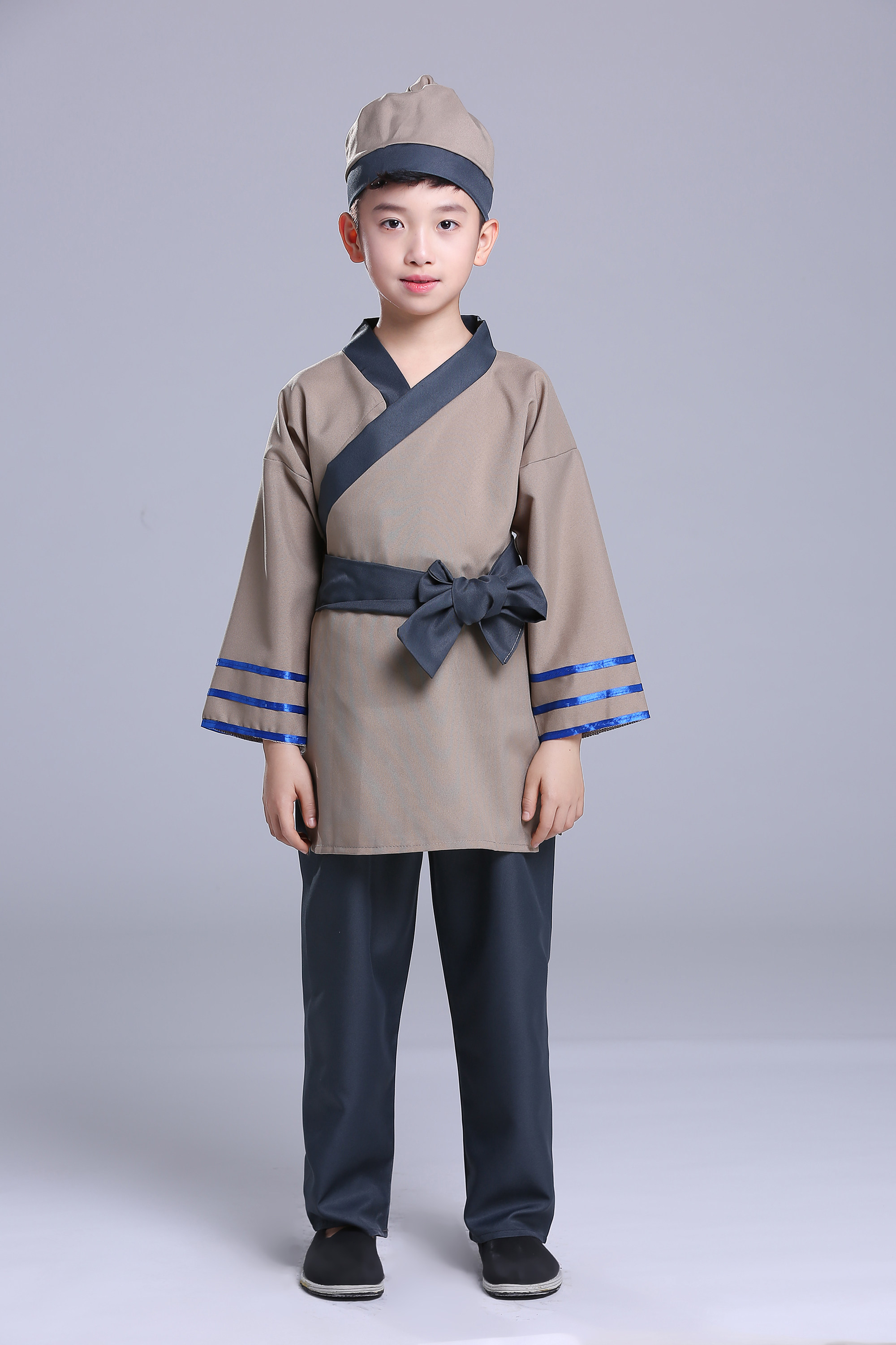 古代平民百姓服老粗布古装小二跑堂服店小二茶馆服装农民表演服