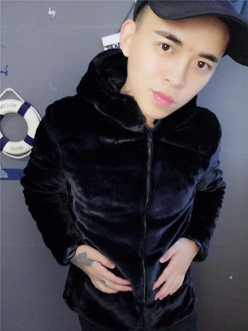 外套快手红人同款王小源牌牌琦貂皮棉衣