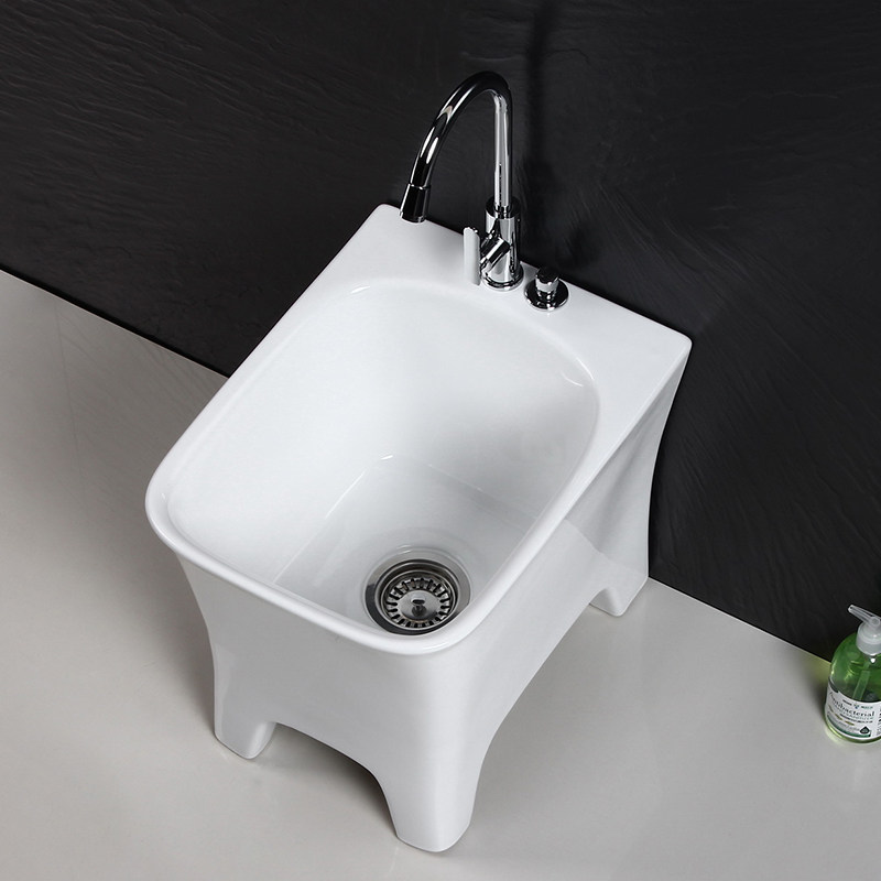 大号拖把池阳台拖布池陶瓷地拖盆卫生间拖把槽洗地拖盆水斗墩布池