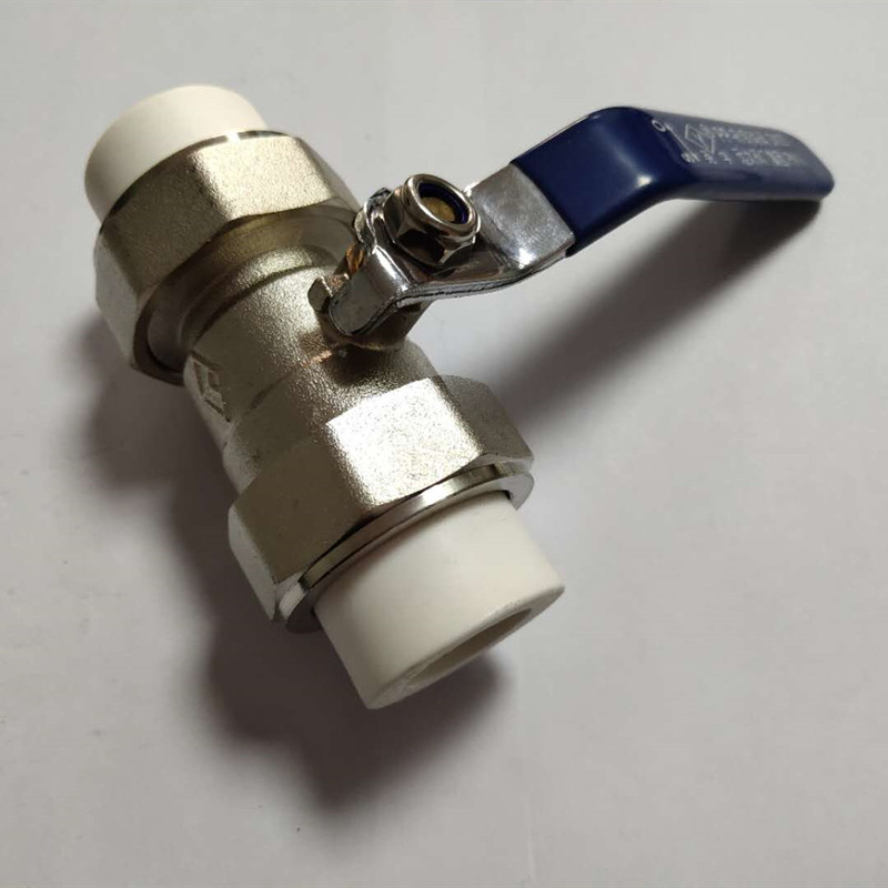 球阀河北远大阀门黄铜ppr20双活热熔ppr外丝球阀