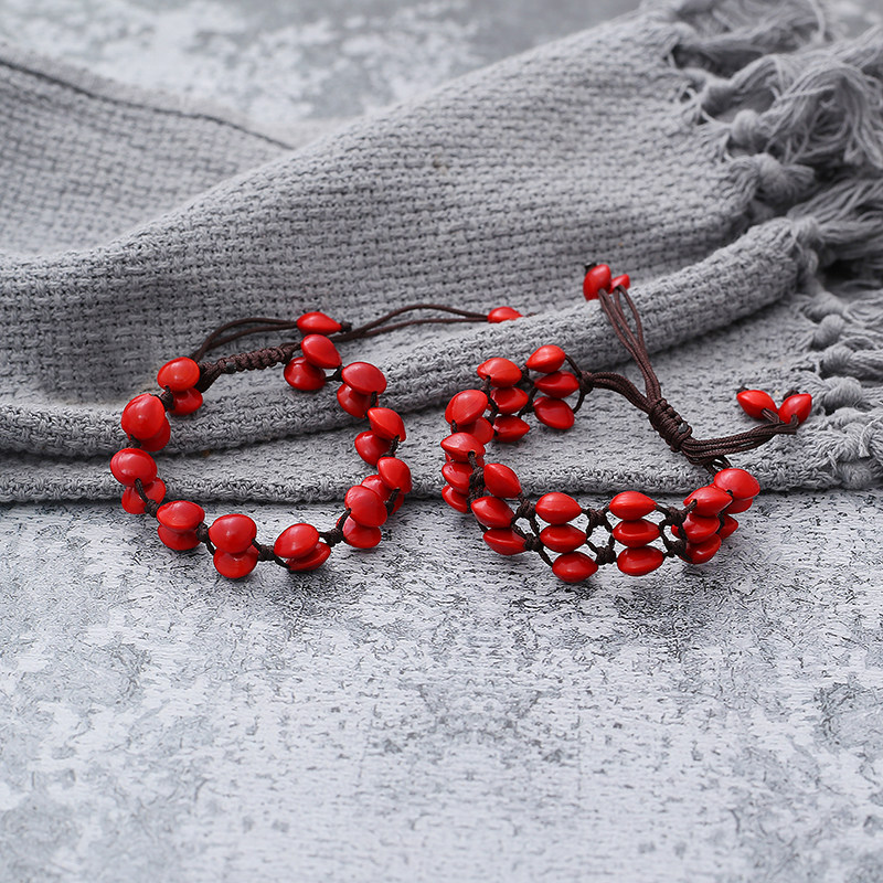 红豆红豆相思相思豆三生三世手链情人节礼物菩提两情相悦手链