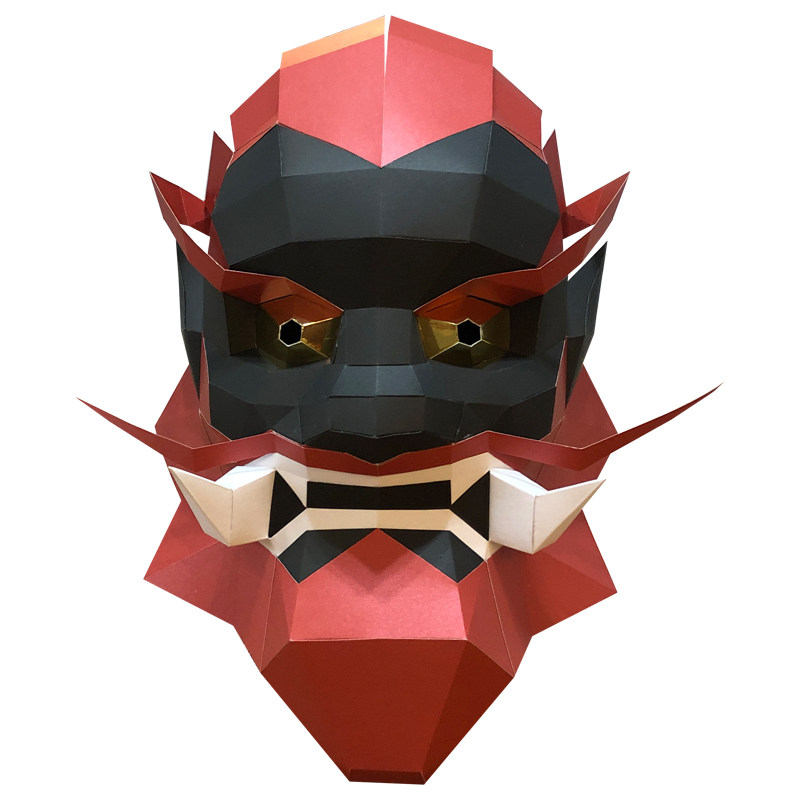 创意成人火神头套男3d全脸恐怖恶魔鬼脸祭拜时尚活动道具暗部面具