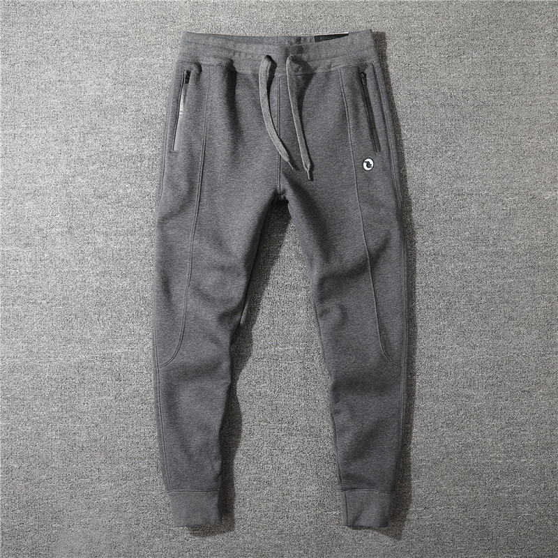 美式新品潮男防盗拉链口袋宽螺纹腰围舒适百搭针织修身运动卫裤