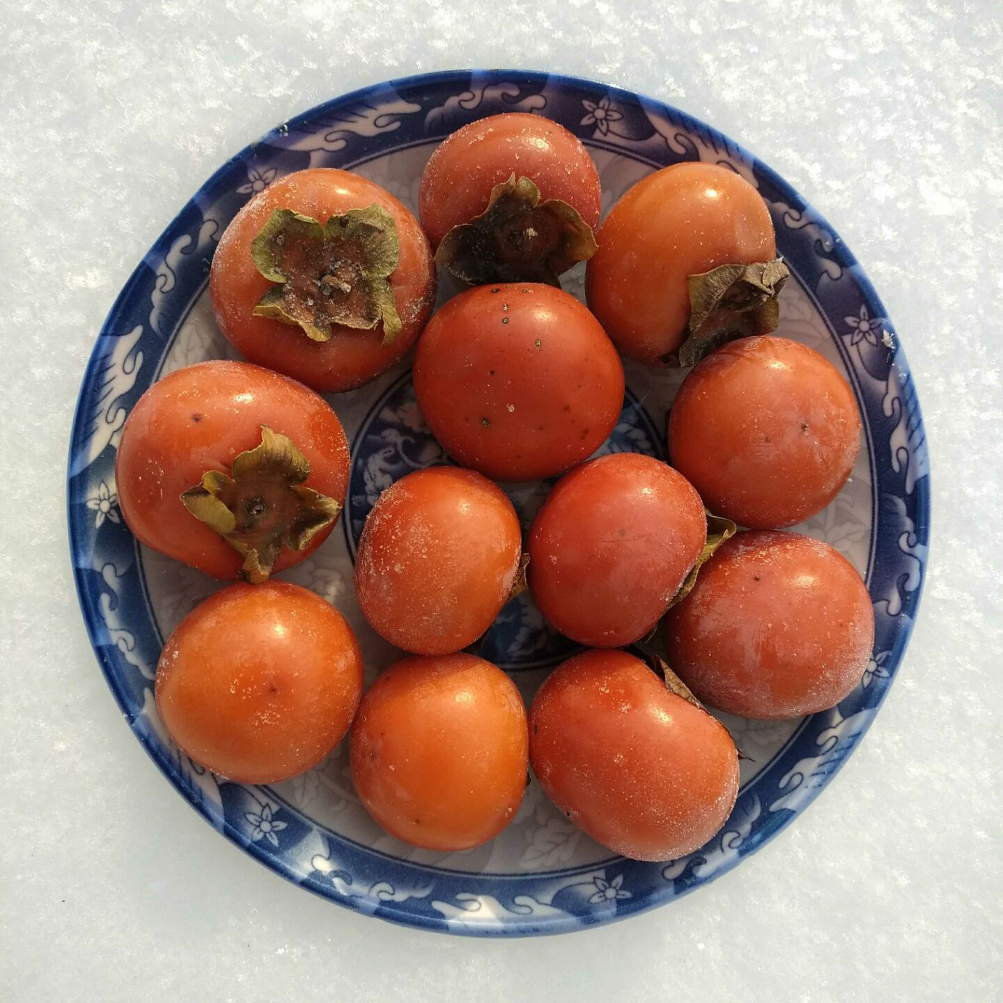 柿子精品小冻东北室外自然冻甜当季多汁一份柿子