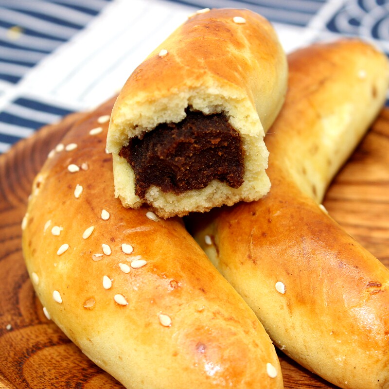 手工豆沙馅饼饼干点心心纯枣泥面包零食东北传统糕点