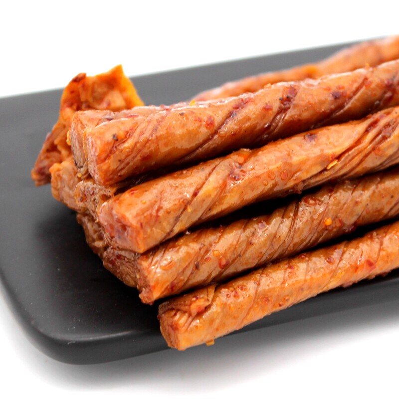 210gx10香辣豆筋网红零食手撕豆皮辣条手撕豆筋棍面筋制品