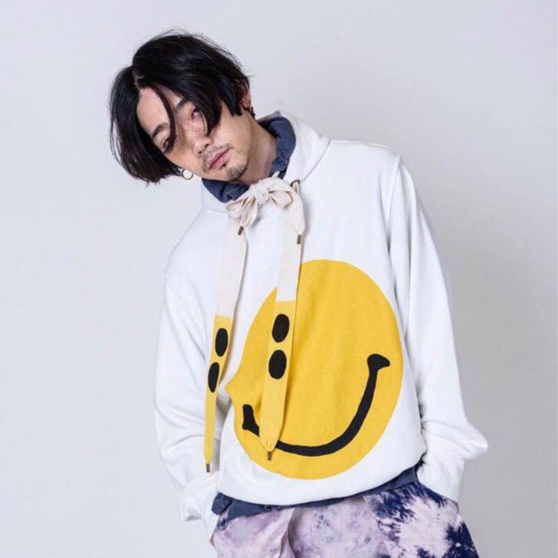 尼哥kapital平田和宏四目笑脸卫衣可爱日系套头卫衣