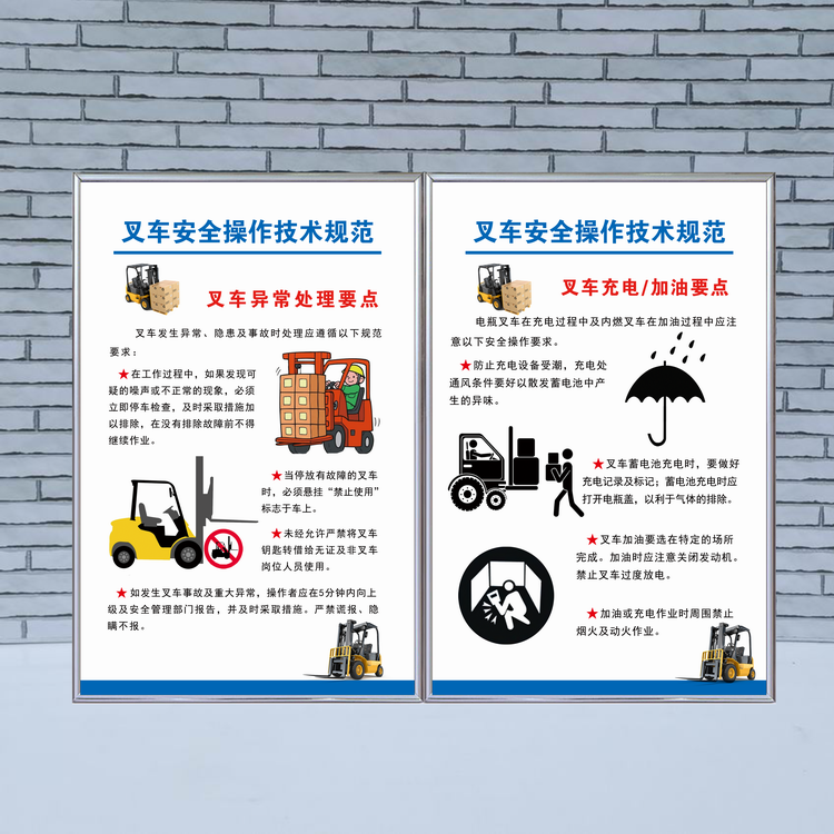 安全安全生产宣传挂图海报展板工具使用叉车操作规程标志牌