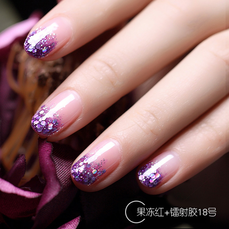 kasi持久指甲油qq甲油胶芭比光疗甲打底果冻红健康色仙女