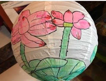 白色纸灯灯笼儿童手工diy绘画涂鸦空白中秋节灯笼