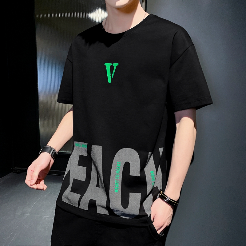 男士短袖t恤冰丝韩版ins潮牌体恤宽松打底衫薄款冰感半袖衣服夏季