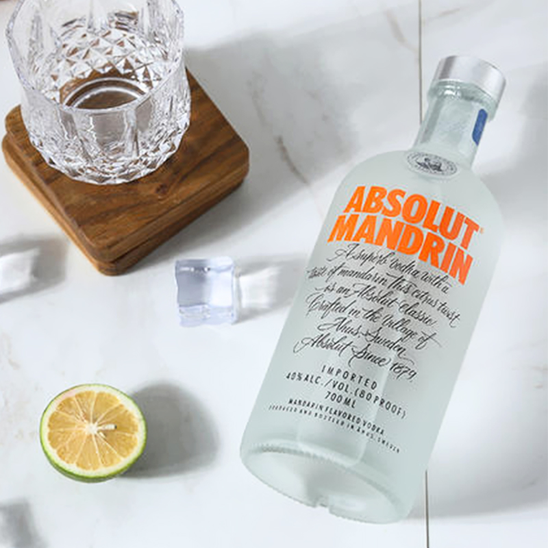 绝对柑橘伏特加700ml烈酒鸡尾酒基酒调酒瑞典原装进口伏特加