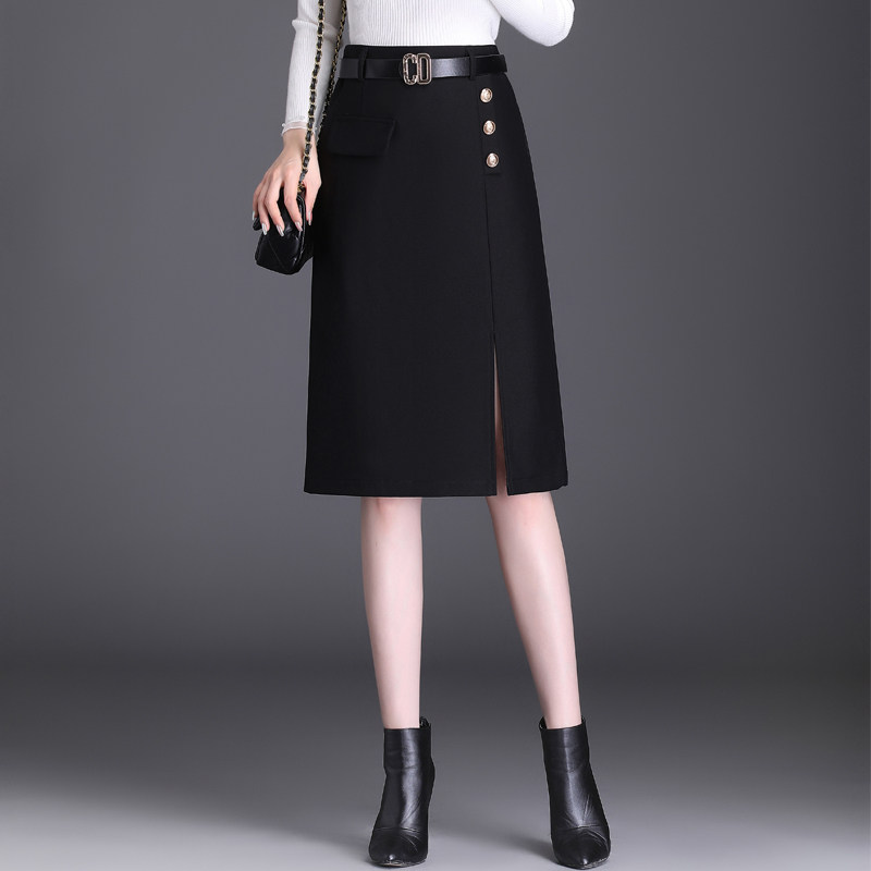气质包臀裙半身女士秋冬一步中长高腰直筒包春秋半身裙