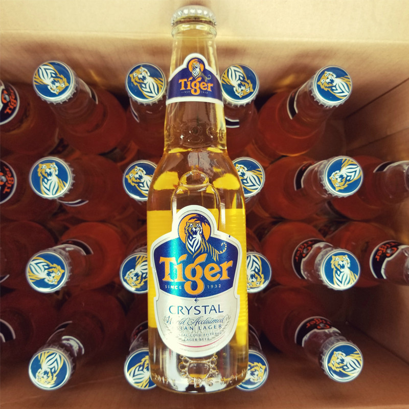 啤酒tiger24瓶300ml小瓶12瓶黄啤酒虎牌550ml拉格啤酒