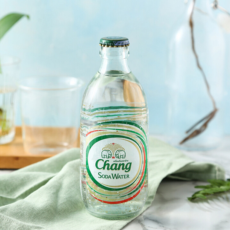 泰国chang大象牌苏打水气泡饮无糖0脂肪原味饮用水325ml24瓶进口