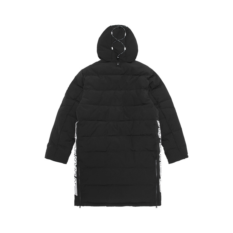 aape男装秋冬猿颜徽章拉链口袋印花连帽长款羽绒服外套7235xxb