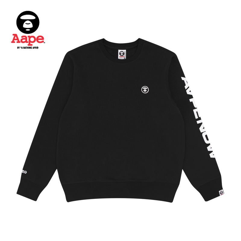 Aape男装秋冬猿颜徽章字母印花多色套头加绒卫衣3710XXF