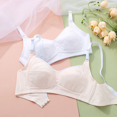 少女内衣中学生纯棉文胸夏季薄款大显小防下垂18岁女生三阶段抹胸