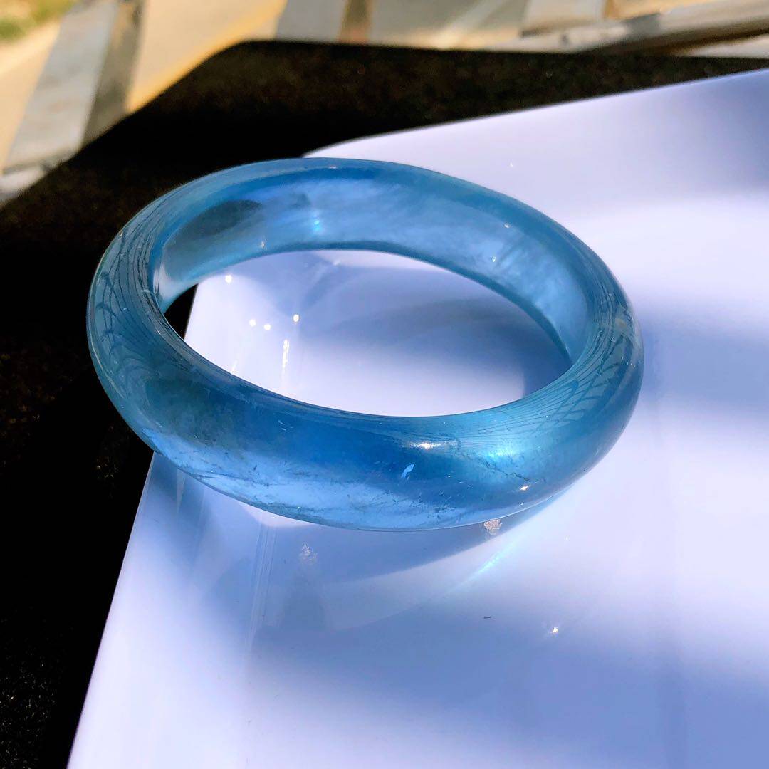 天然海蓝宝魔鬼手镯手镯