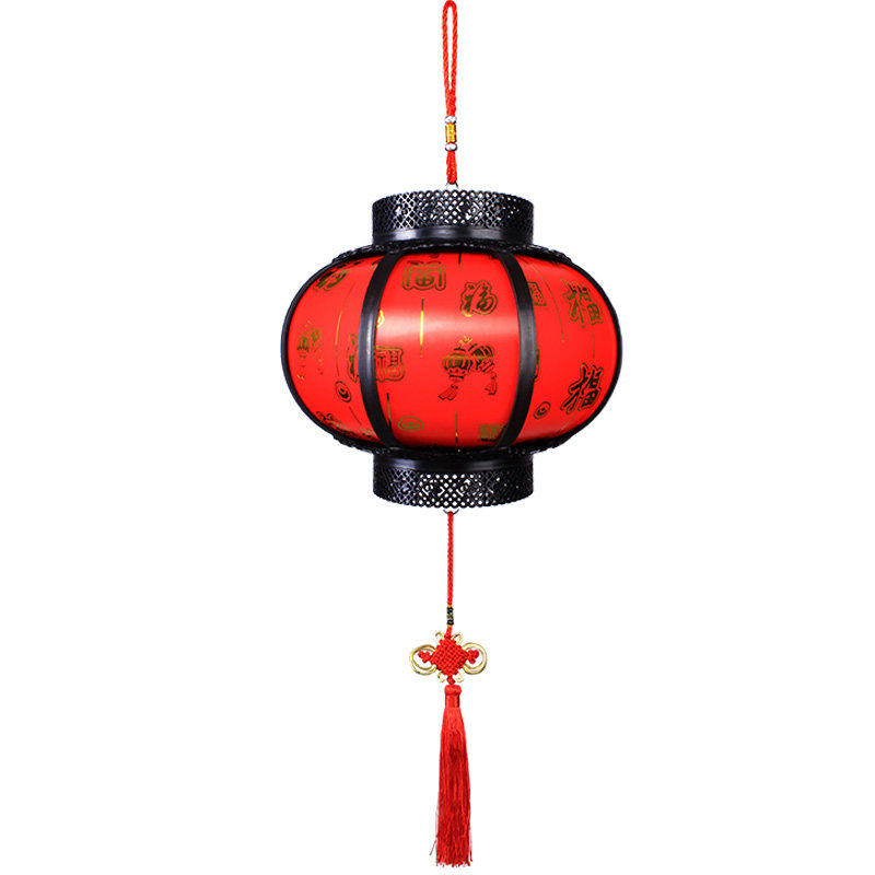 灯笼新年小灯笼挂饰led发光大红连串场景布置灯笼
