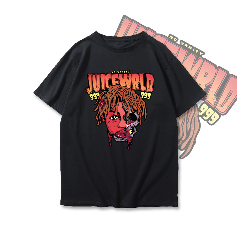 说唱嘻哈歌手juicewrld街头潮流短袖休闲潮男t恤