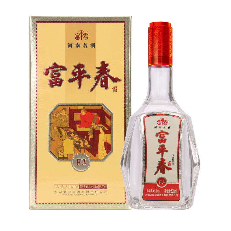 【酒厂自营】河南富平春45度f3浓香型500ml*6瓶整箱装性价比白酒
