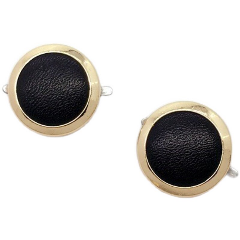 新款简约小黑黑色圆形鞋靴扣子鞋面装饰配件鞋扣