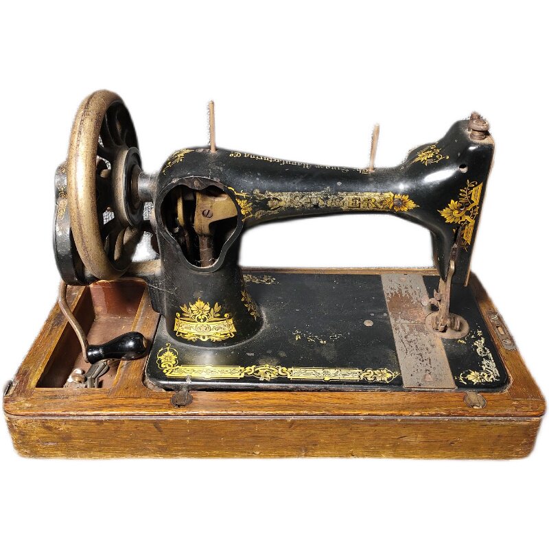 1914年英国古董苏格兰胜家singer歌手手摇缝纫机瑕疵缝纫机
