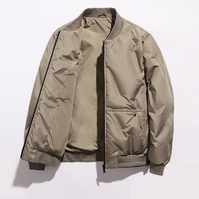 冬季羽绒服男短款2021年新款韩版帅气修身棒球服保暖白鸭绒外套男