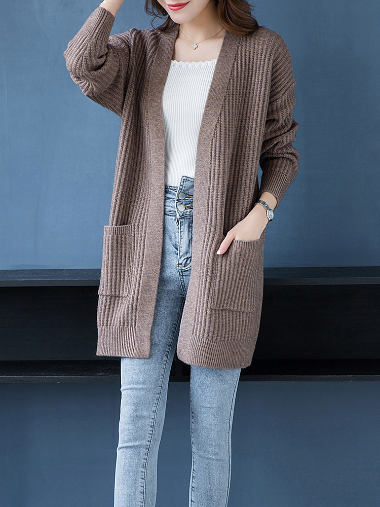 毛衣外套女开秋冬加厚宽松外穿针织衫春秋外搭毛针织衫