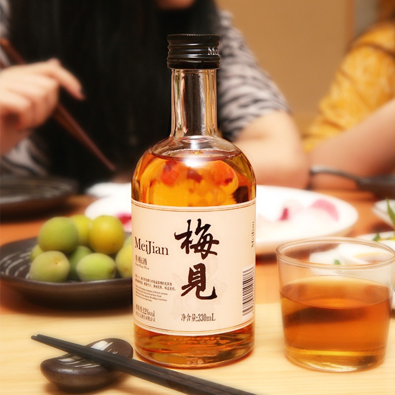 梅见青梅酒12度330ml单瓶梅子酒果酒广东普宁青梅低度微醺