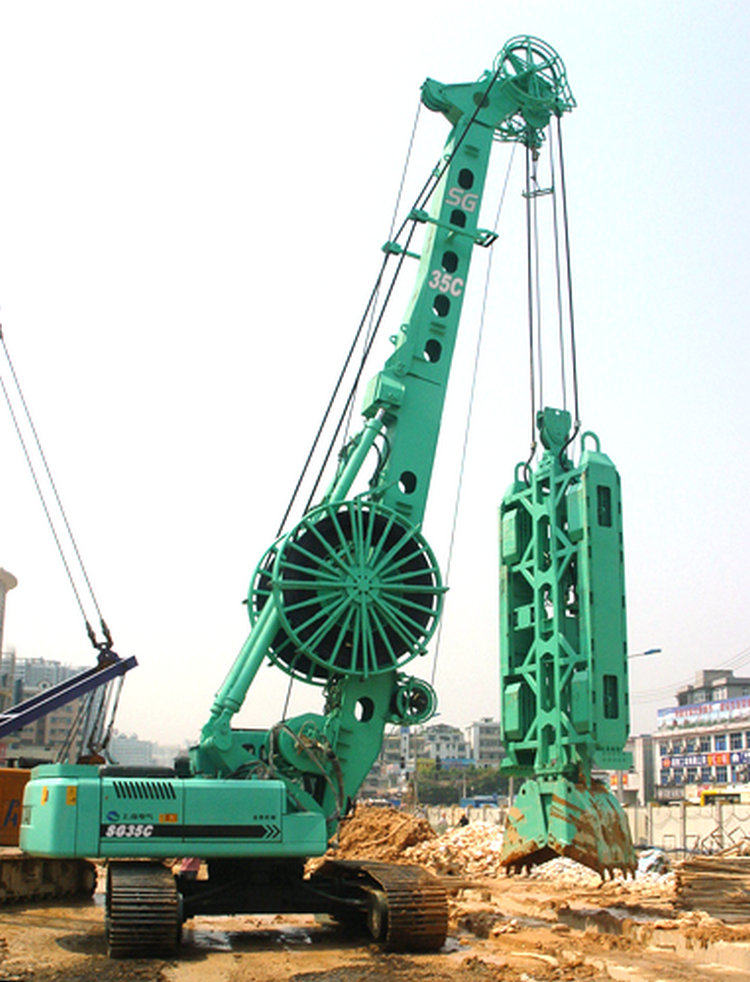 凯迪威合金工程车模型64成槽机液压抓斗槽车625047车模