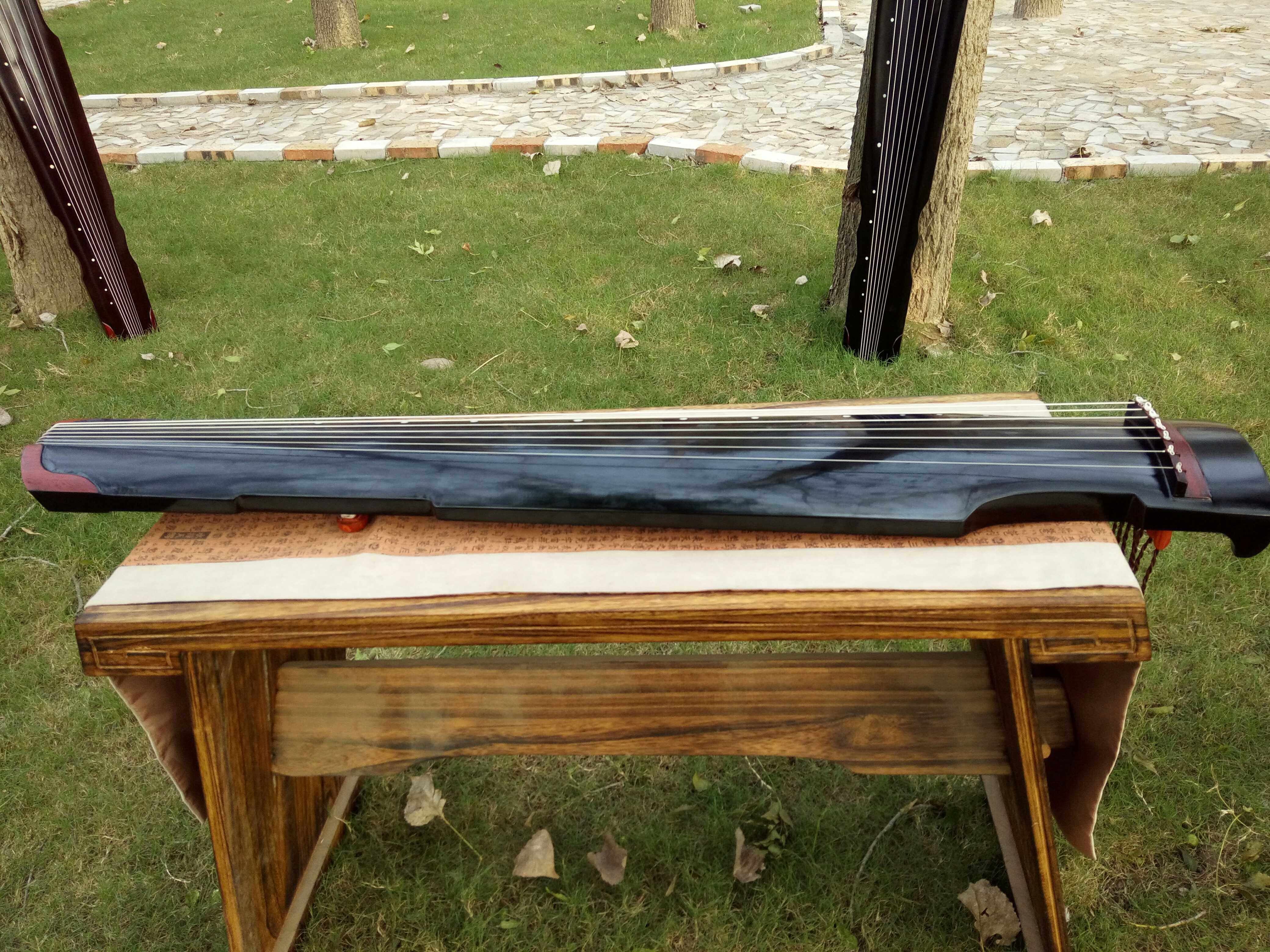 2020新款仲尼式老桐木古琴面生生漆手工演奏古琴