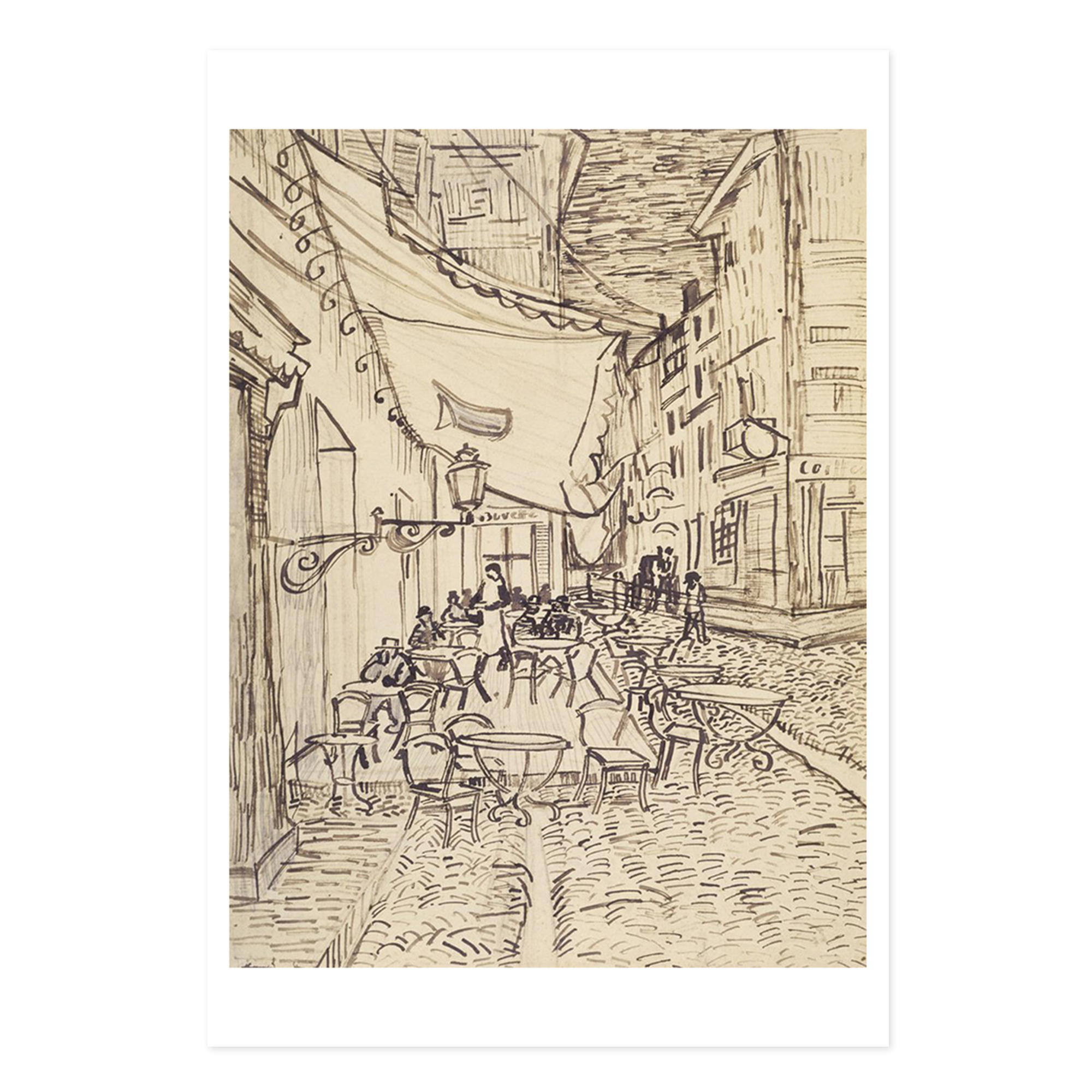 dearf|mcgaw|梵高的素描 咖啡馆 船路|美国进口原版装饰画