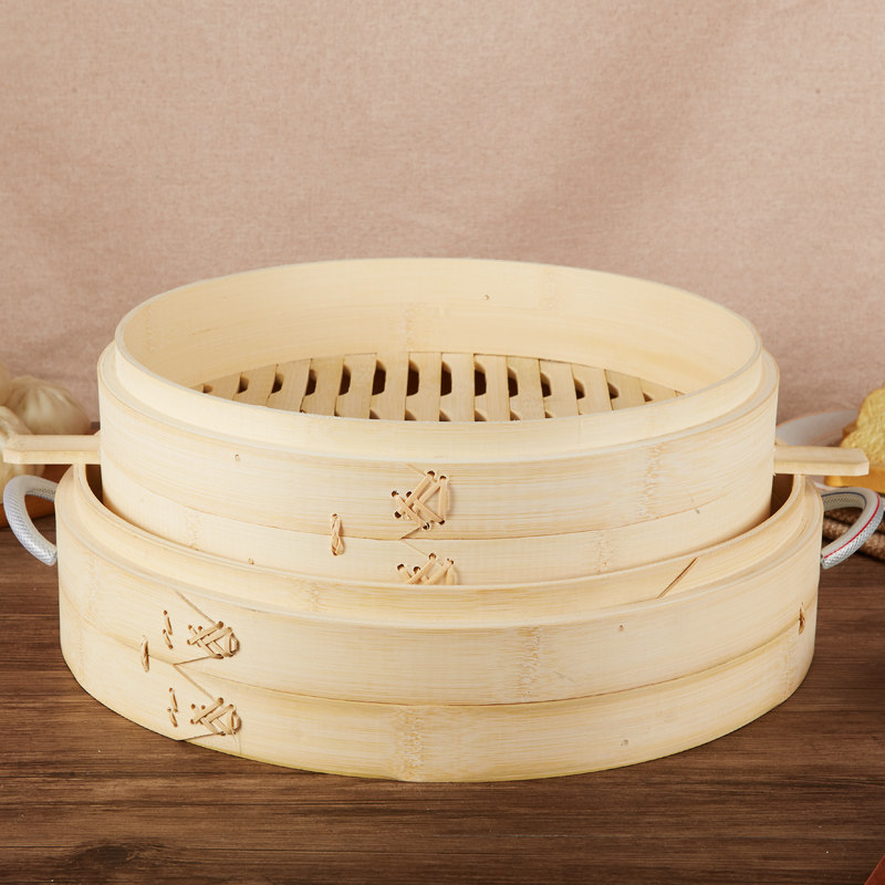 卓太太蒸笼竹蒸笼 蒸屉 蒸架家用蒸笼 手工蒸笼加深加高蒸笼 笼格