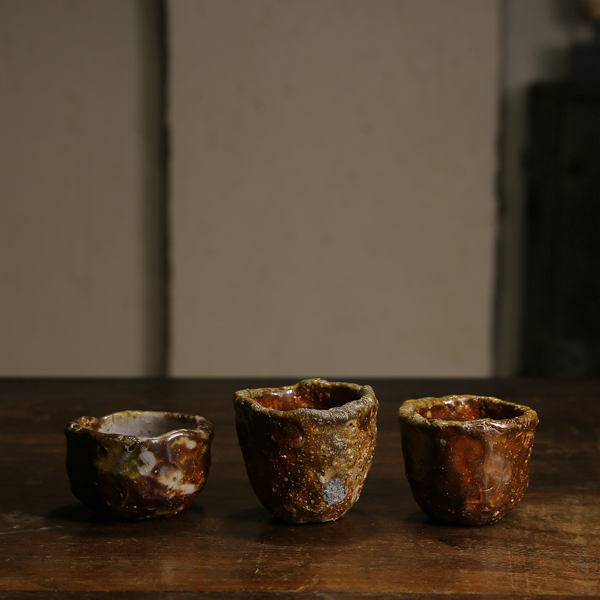 无所杜杜侘寂风日式复古粗陶柴烧手捏杯主人功夫茶杯