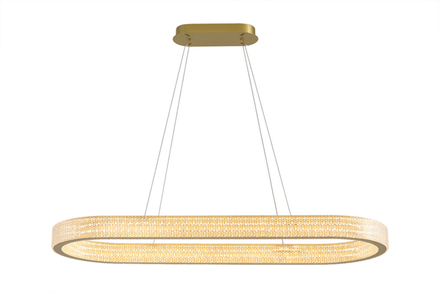 吊灯马斯登2022新款餐厅长方形灯高钻石pc简约餐厅吊灯