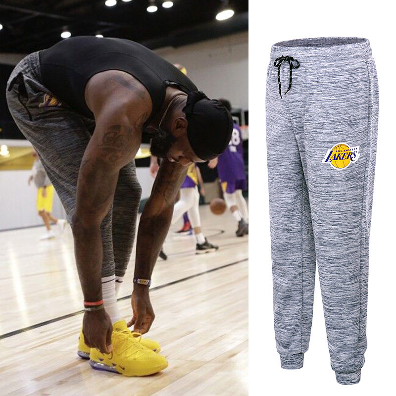 湖人队詹姆斯训练长裤nba篮球宽松弹力力速出场运动长裤